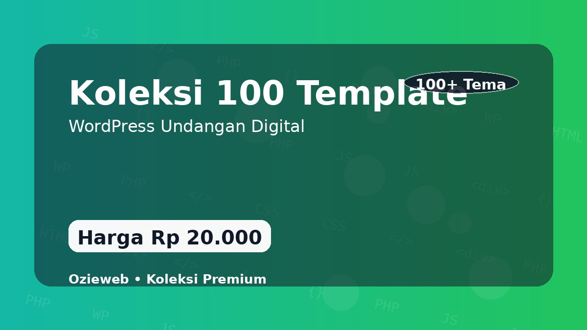 Koleksi 100 template wordpress website undangan digital