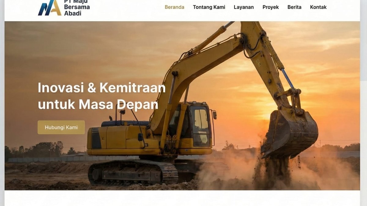 Contoh website PT Maju Bersama Abadi