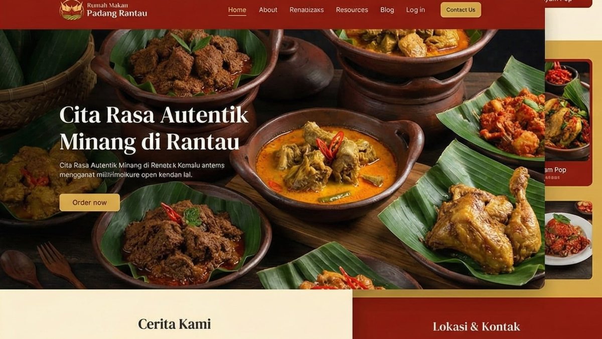 Contoh website Rumah Makan Padang Rantau